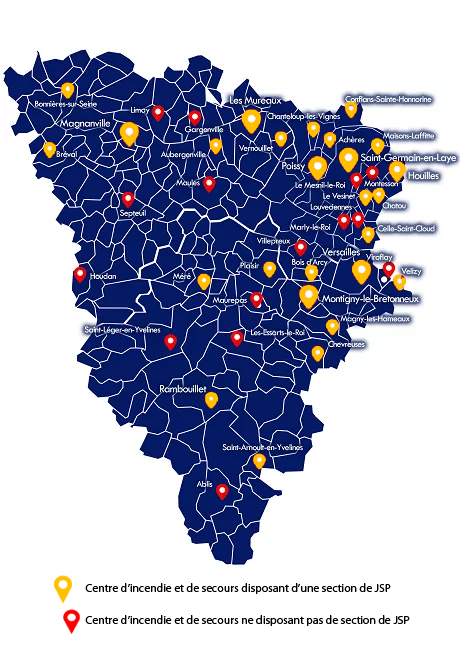 Les sections JSP des sapeurs-pompiers des Yvelines