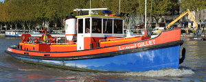 Bateau de l'unité de secours nautique du sdis 78