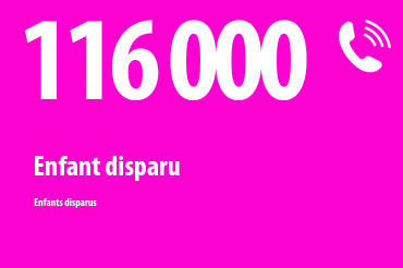 116 000 Numéro d'appel pour enfant disparu