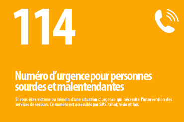 114 Numéro d'appel pour personnes sourdes et malentendantes