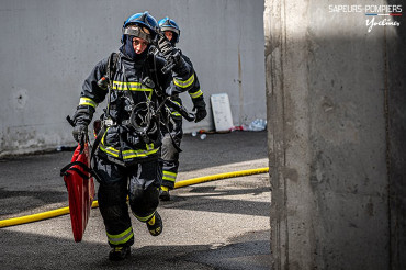 Exercice d'entrainement des jeunes sapeurs-pompiers